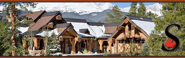 Exterior log homes header