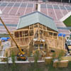 Log house built for Torino Olympics