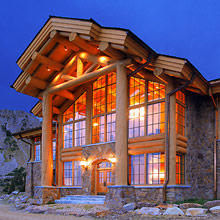 custom handcrafted log home
