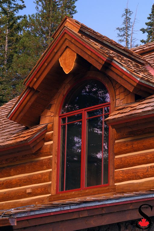 Window and log siding