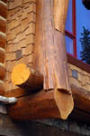 Hybrid Log House Scribed Logs