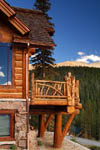 Hybrid Log House Log Railing