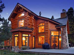 Log home exterior