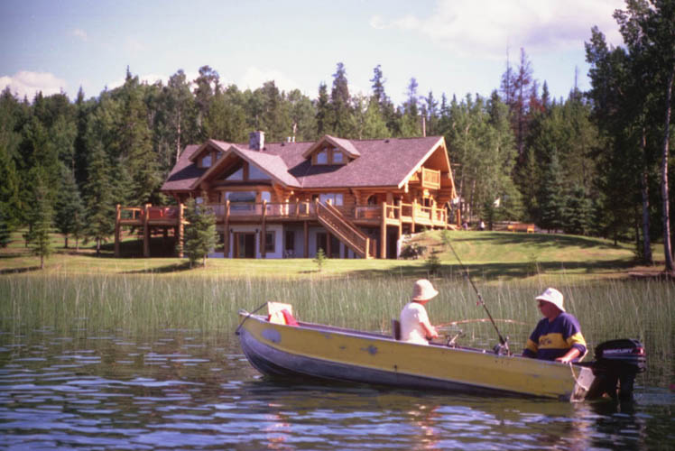Lake log home