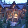 beautiful entry to log home