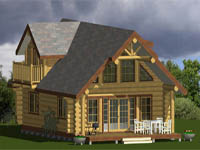log home plan 77