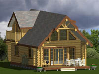 log home plan 77