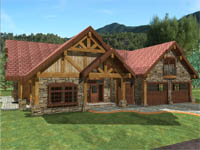 log home plan - Aspen Glen