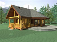 log home plan - Aspen Meadow