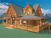 log home plan - Buffalo Pas