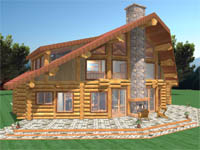 log home plan - Falcon