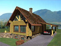 log home plan - Fire Hawk