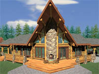 log home plan - Flight