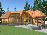 log home plan - Foote