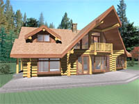 log home plan - Hawk