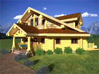 log home plan - Hemlock