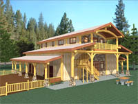 log home plan - Horse Barn