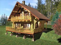 log home plan - Log Chalet