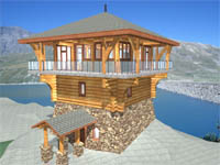 log home plan - Lone Tower