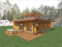 log home plan - Lookout