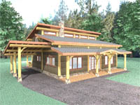 log home plan - Lookout Ridge