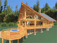 log home plan - Malone