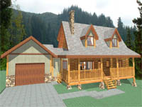 log home plan - New Frontier