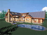 log home plan - New West