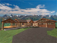 log home plan - Nicola Lake