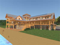 log home plan - Salmon Lodge