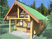 log home plan - Weekender