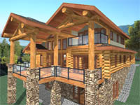 log home plan - Sun Peak