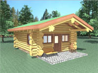 log home plan - Weekender