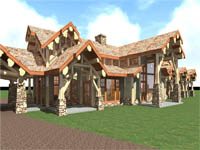 log home plan - Wyoming