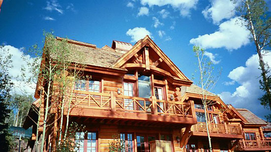 A nice mix of handcrafted log and timber frame styles together