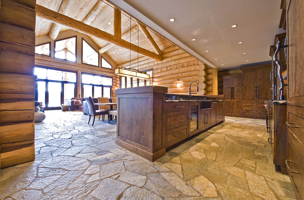 Log Home Handcrafted on Ranch Acreage - British Columbia Interior