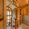 Entry landing in resort log home in Sun Peaks Resort, BC