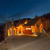 Front view of log home at Sun Peaks Resort, BC