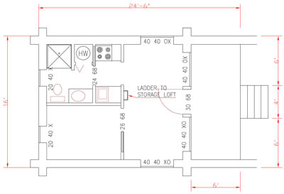 Whister Small Log Cabin Floor Plan