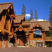 custom designed log house