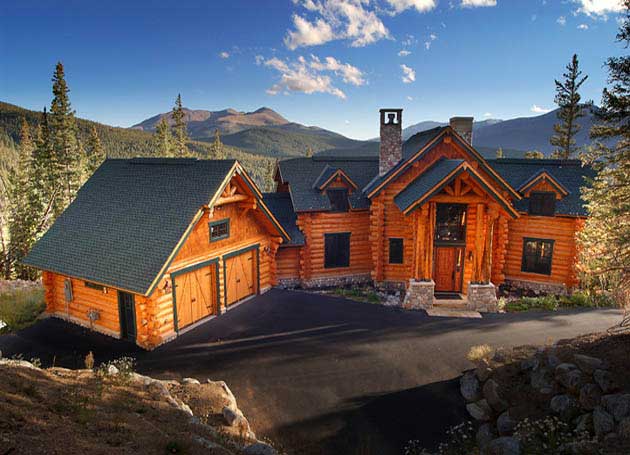 a full stacked log home